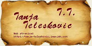 Tanja Telesković vizit kartica
